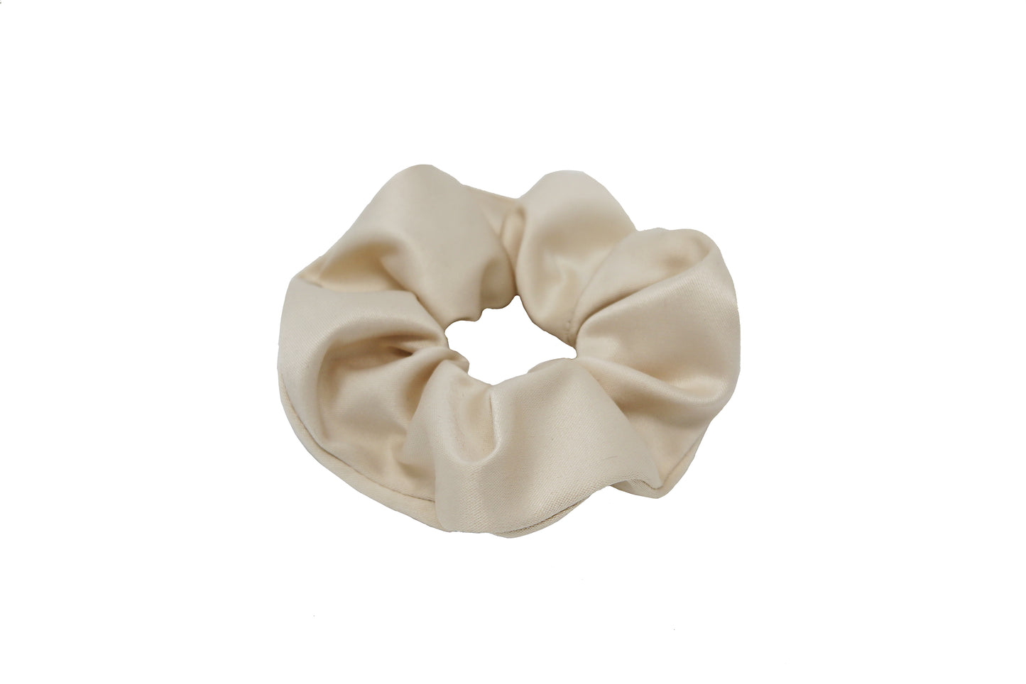 Champagne Satin Scrunchie