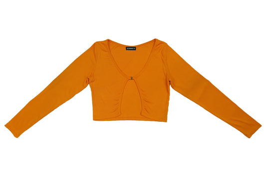 Tangerine Rib Knit Cardigan