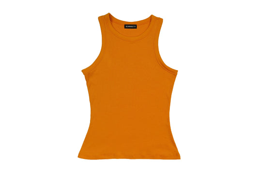 Tangerine Rib Knit Tank Top