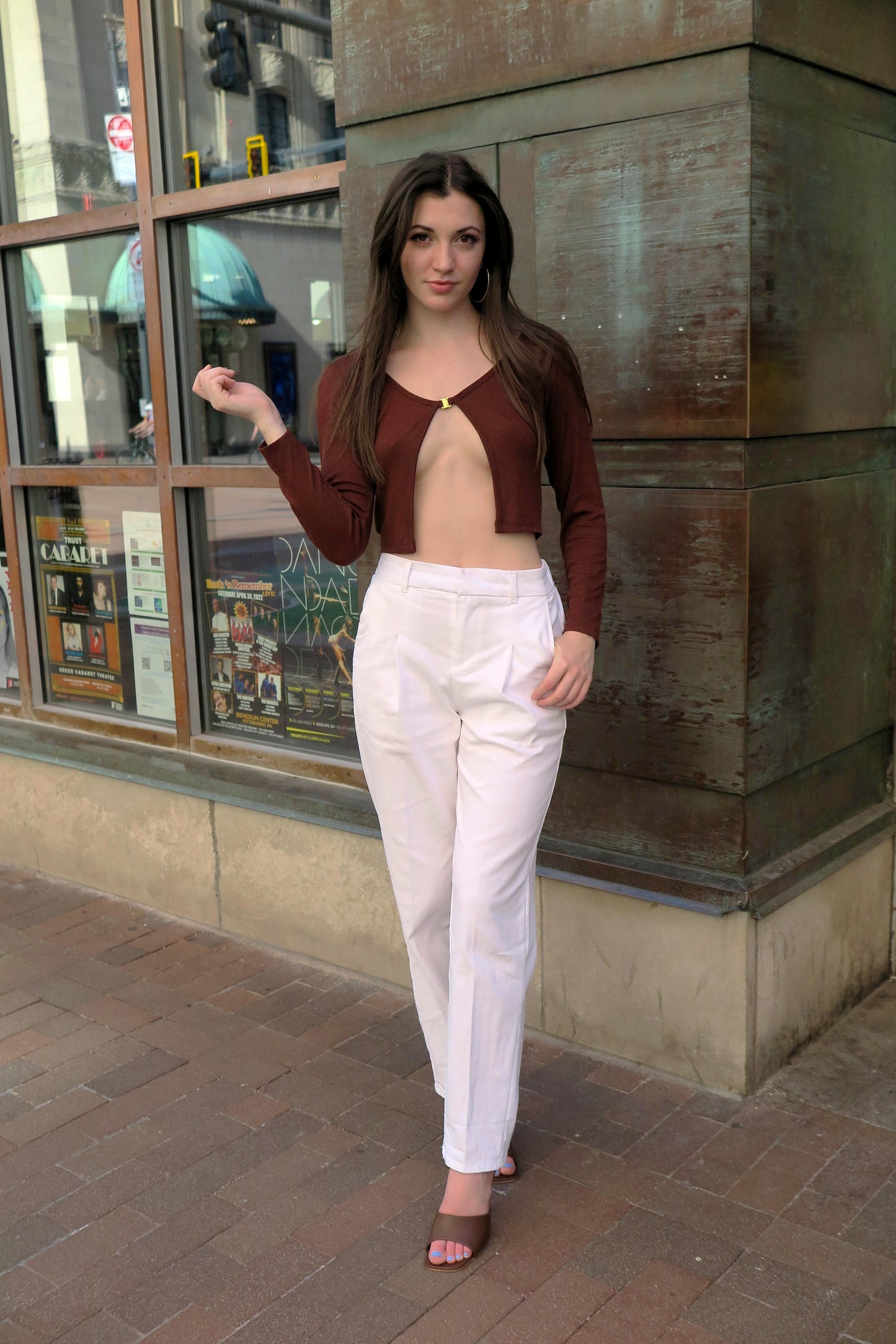 Chocolate Cropped Cardigan