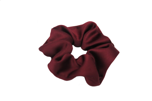 Wine Satin Scrunchie